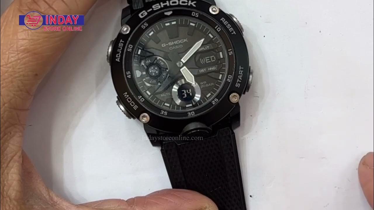 How to set time and analog after change battery GSHOCK GA2000 YouTube