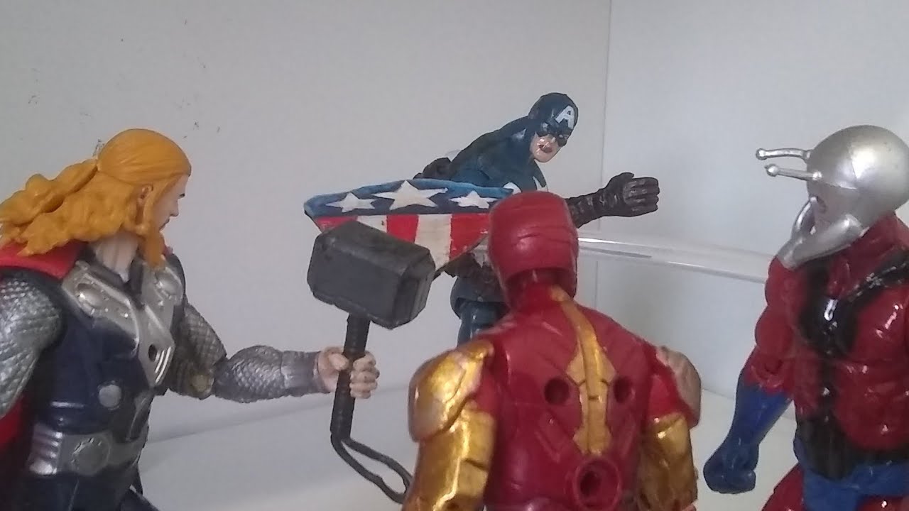AVENGERS VS CAPTAIN AMERICA STOP MOTION - YouTube