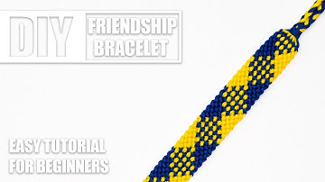 Plaid Diamonds Macrame Friendship Bracelet | Easy Tutorial for Beginners