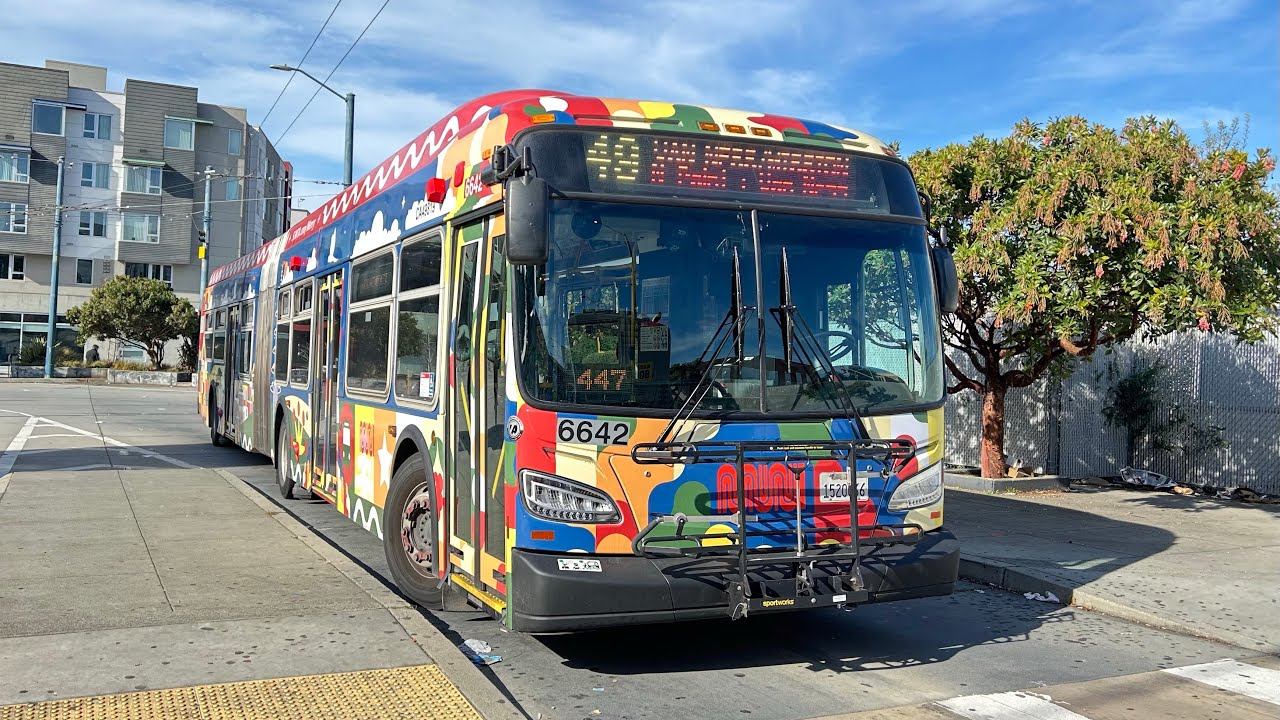 Full Route! San Francisco Municipal Railway: 2017 New Flyer Xcelsior XDE60 #6642 on 49 V/M 