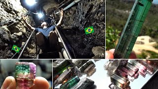 Exploring a Deep Underground World Class Tourmaline Mine in Brazil! Aricanga Tourmaline Mine! 🇧🇷 4K