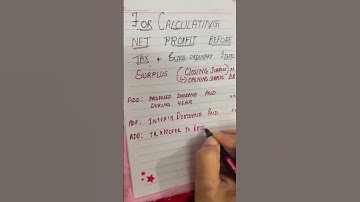 Calculation of Net Profit before Tax and Extraordinary items| Cash Flow statement