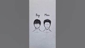 How to draw hair✨ (Boys&Man) #drawing #art #tutorial #howtodraw #shorts