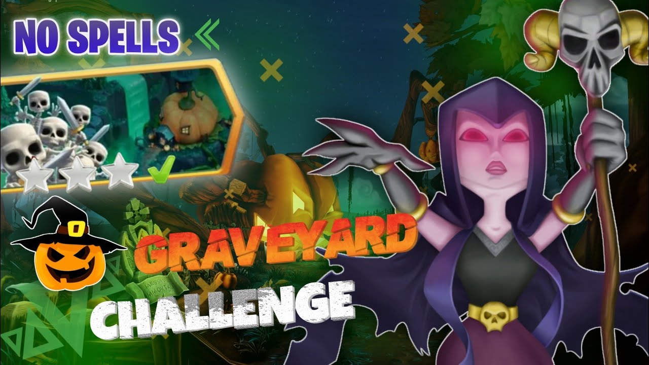 How to beat pumpkin graveyard challenge without using spells | CoC