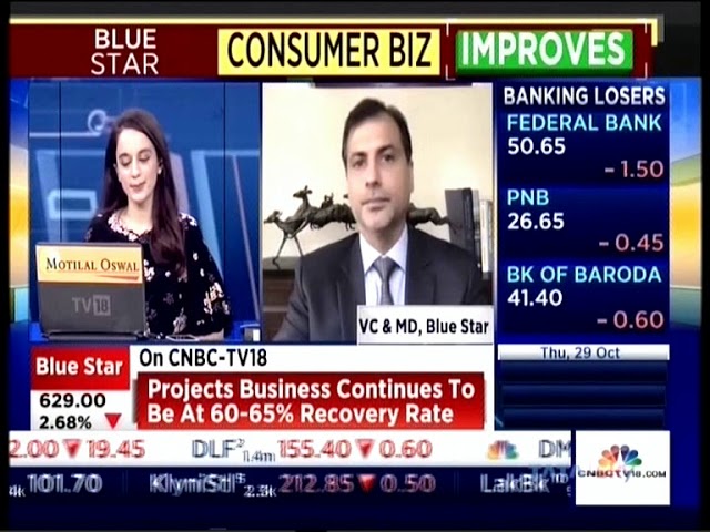 Vir Advani, Vice Chairman & MD, Blue Star – CNBC TV18 – Q2FY21 Financial Results