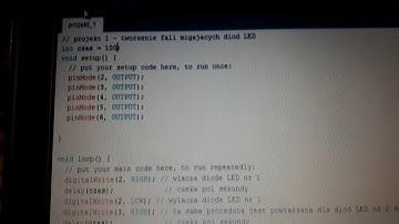 Arduino - fala migających diod LED