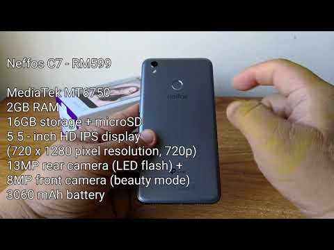 Neffos C7 unboxing