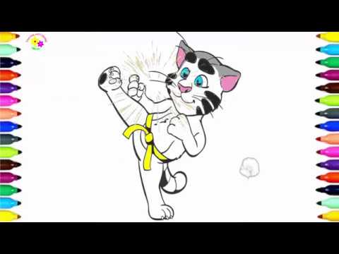 Vẽ Mèo Tom Và Mèo Angela | How To Draw Talking Tom And Angela - Youtube