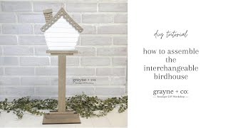 Interchangeable Birdhouse Base Instructional Video for assembly