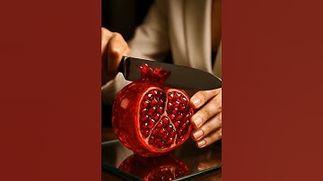 Relaxing & Satisfying ASMR  POMEGRANATE Cutting Sounds 🔪✨ | Oddly Satisfying Video #asmr