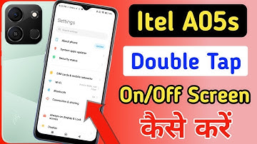 Itel a05s double tap on / off screen setting / how to double tap on off screen setting in Itel a05s