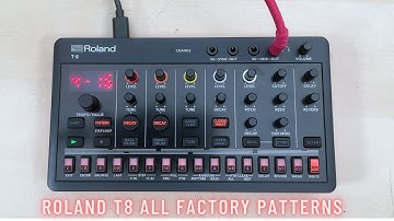 Roland T 8 Beat Machine - All Factory Patterns (no talking)