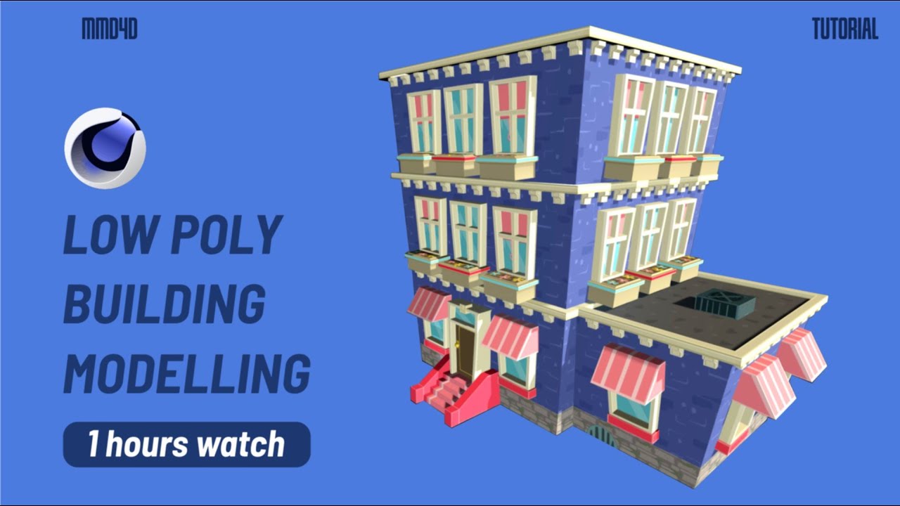Low Poly Building Modelling - Cinema 4D Tutorial - YouTube