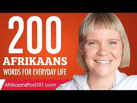 200 Afrikaans Words for Everyday Life - Basic Vocabulary #10