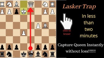 Best Chess traps - Lasker trap | chess opening tricks | fool your opponent