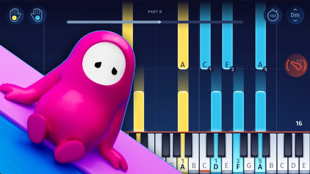 Fall Guys Theme - Piano Tutorial (HARD)