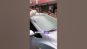 This is WHY you should NEVER 🚯pour hot water on frozen car glass 😲 #shorts