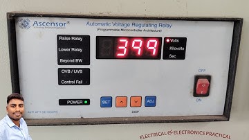 Automatic voltage regulating relay parameter setting by Ascensor for RTCC panel #srimonta_da