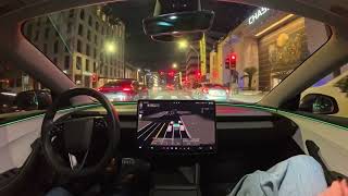 Raw 1x: Tesla Self-Driving through Beverly Hills