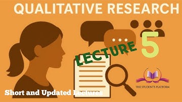 SOC609 || Lecture 5 || Qualitative Research Methods || Quantitative VS Qualitative