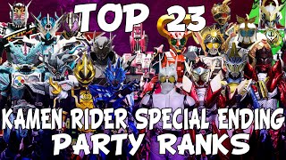 [TokuCenter] Top 23 Kamen rider Especial Endings A (Party Ranks)