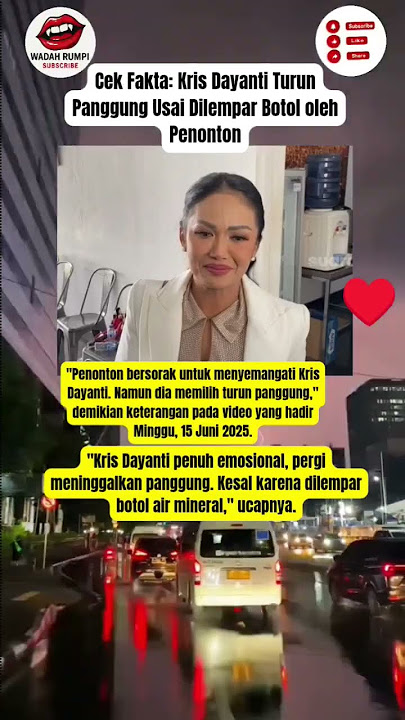 Cek Fakta: Kris Dayanti Turun Panggung Usai Dilempar Botol oleh Penonton #krisdayanti #kd #shorts