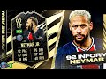 92 TEAM OF THE WEEK NEYMAR REVIEW! FIFA 21 Ultimate Team