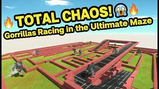 TOTAL CHAOS! 😱 Gorillas Racing in the Ultimate Maze screenshot 1