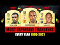 MOST EXPENSIVE TRANSFERS from 1995 to 2021! 😱🔥 ft. Denilson, Mbappe, Ferdinand…