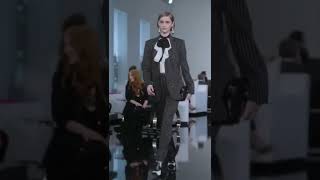 Quinn Elin Mora walking the runway for Ralph Lauren Fall-Winter 2022 Show