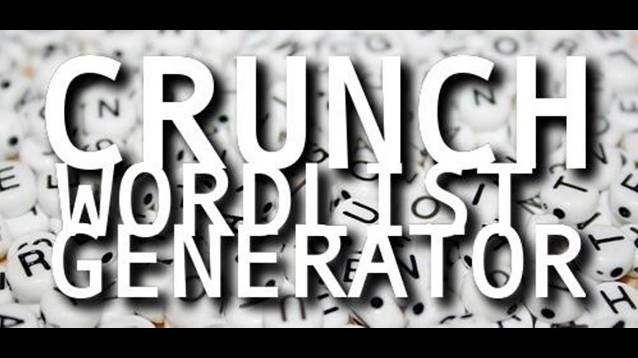Crunch Wordlist Generator Explain in Tamil YouTube