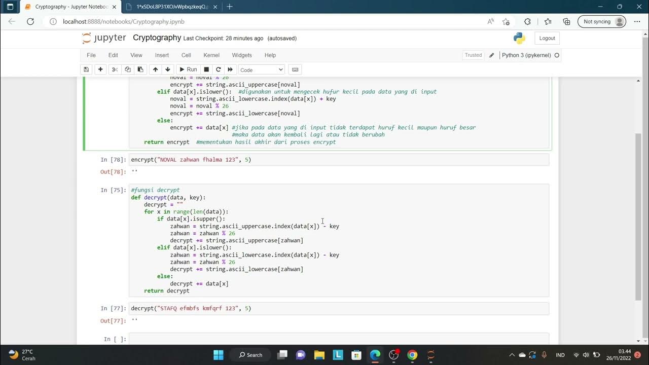 Program Kriptografi Caesar Chiper Menggunakan Python - YouTube