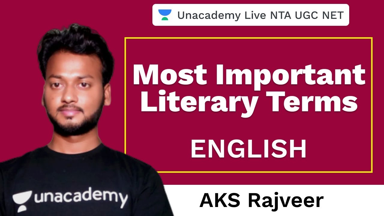 Most Important Literary Terms | English | Unacademy Live NTA UGC NET ...