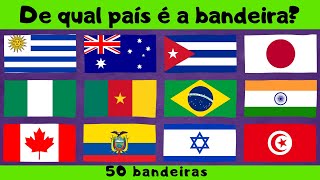 🎌🔥 DE QUE PAÍS É A BANDEIRA?, 🔥💀🔥 IMPOSSÍVEL ACERTAR 100 BANDEIRAS, NÍVEL DIFÍCIL