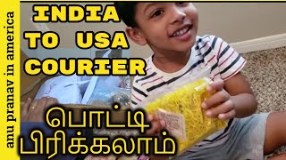 Unboxing Parcel from India | Parcel from India to USA | Courier from India to USA | Tamil Vlog