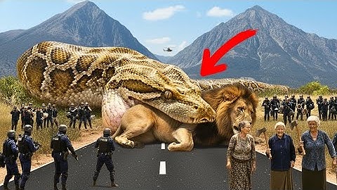 Emergency Rescue Team Saves Exhausted Lion From Giant Python’s Deadly Bite 🦁🐍