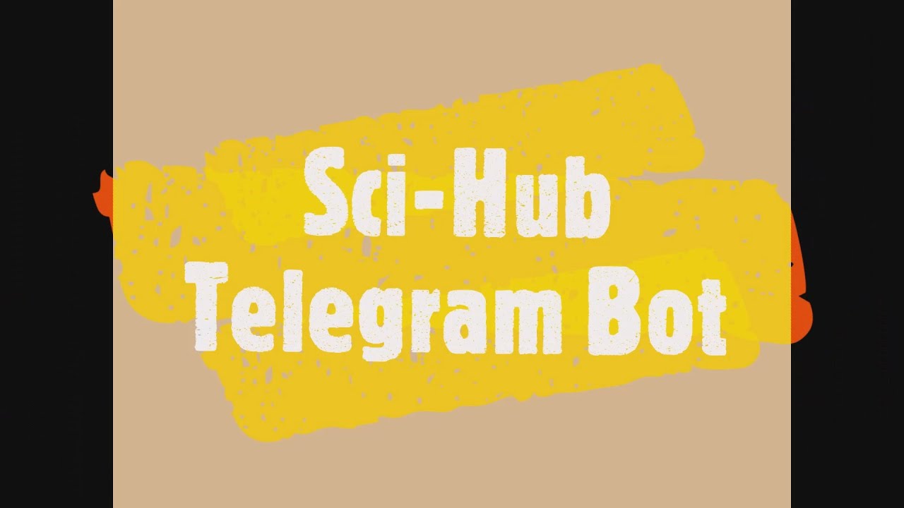 SciHub Telegram Botu nasıl kullanılır? Scihub YouTube