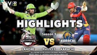 Lahore Qalandars vs Karachi Kings | Full Match Highlights | Match 23 | 8 March | HBL PSL 2020 | MA2