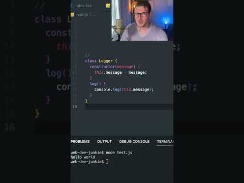 How to create a class in Javascript #shorts