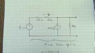 ECE 201 Lesson 17. Applying Thevenin's theorem to circuits that contain dependent sources.