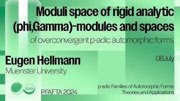 Eugen Hellmann, Moduli space of rigid analytic (phi,Gamma)-modules
