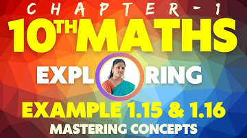10th maths chapter 1 Relations and Functions Example 1.15 and Example 1.16 TN Samacheer