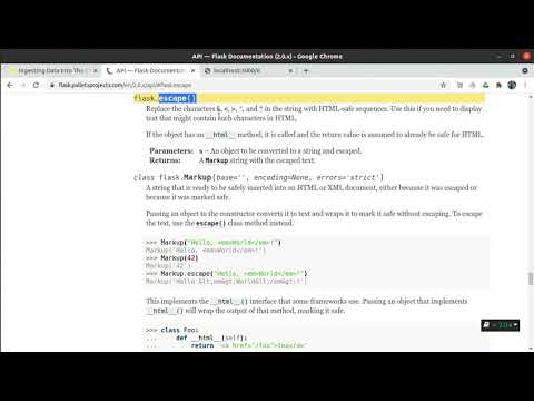 Flask # Escape function in Flask