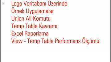 Semantik Web Dersi 09.04.2016 Ders Kaydı (SQL Server 4 View-Temp Table Kavramları)