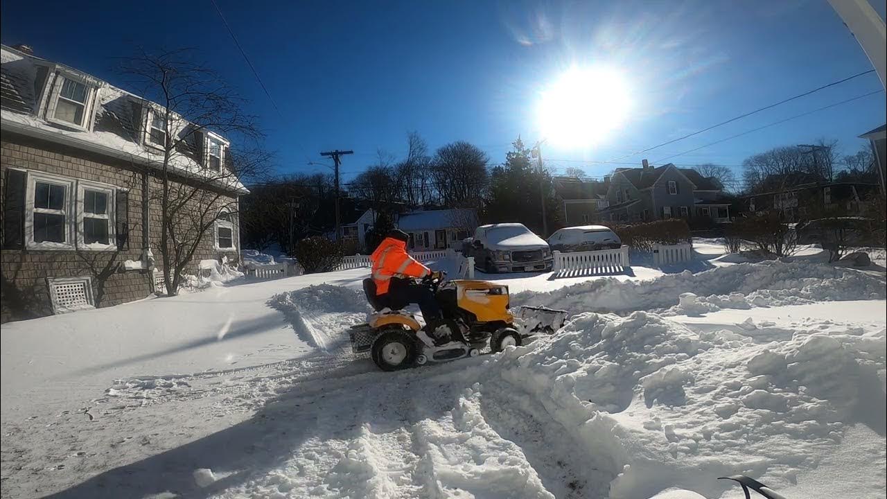 Cub Cadet XT1 Attempting to plow 28" of snow & Deep Drifts! Part 2