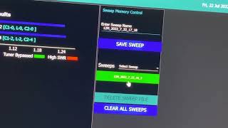New Tuner Sweep Node Red Flow Demo For Use With The Flex Radio Tuner Genius
