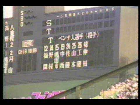 甲子園球場 阪神タイガースベンチ入り選手発表 1985年8月26日 Youtube