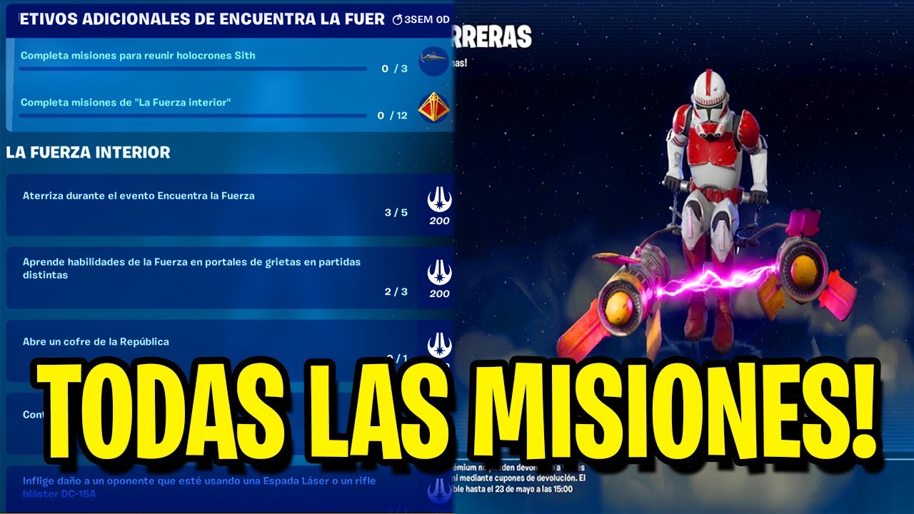 COMO COMPLETAR TODAS LAS MISIONES ENCUENTRA LA FUERZA DE STAR WARS EN ...