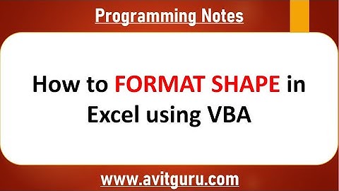 How to format shape in excel using VBA