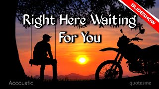Right Here Waiting For You - Richard Marx, Boyce Avenua accoustic piano (Lyric) terjemah | slideshow